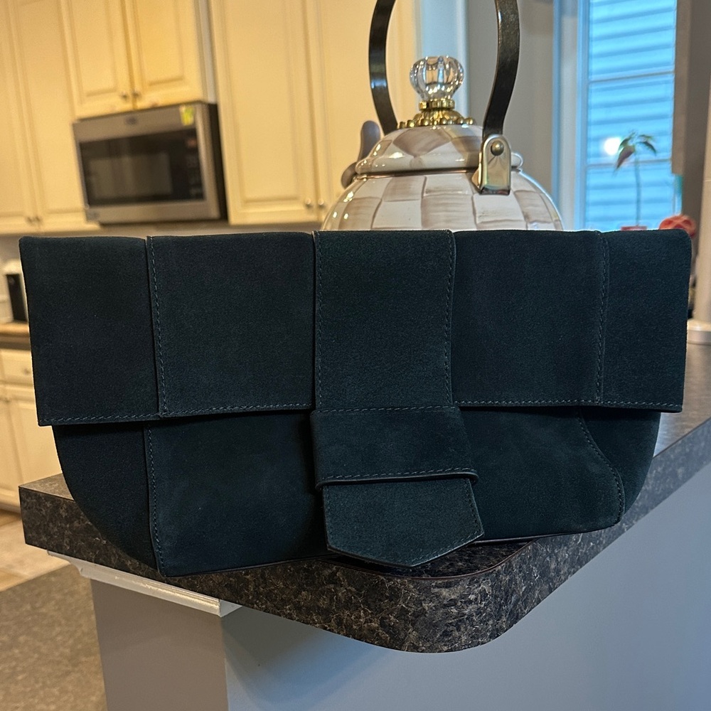 Banana Republic Elegant Forest Green Clutch